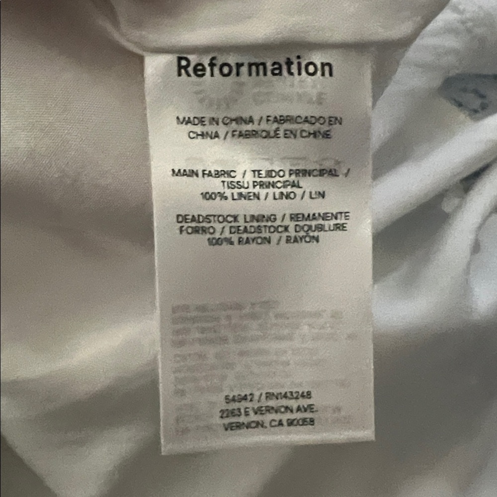 Reformation Percy Linen Floral Midi Dress in Verna Size 8 - Picture 7 of 12